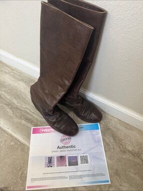 Authentic Mario Valentino Brown Leather Boots